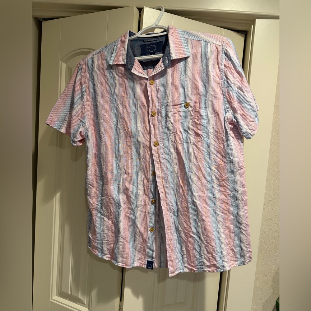 Men's Striped Short Sleeve Shirt